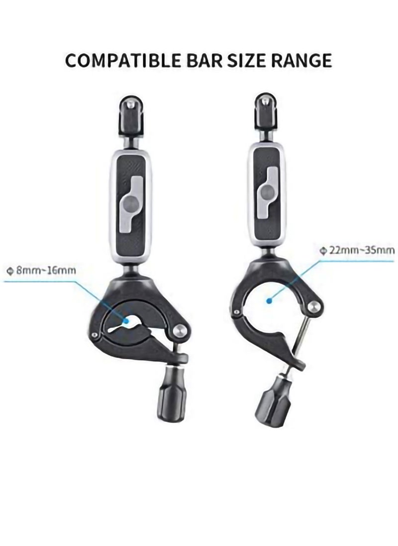 KASTWAVE - Action Camera Handlebar Mount for DJI Action 2, GoPro 10, GoPro 7/8/9 Adjustable Motorcycle Handlebar for OSMO Action/Pocket 2/ Pocket Action Camera Bike Mount for Insta 360 - Image 1