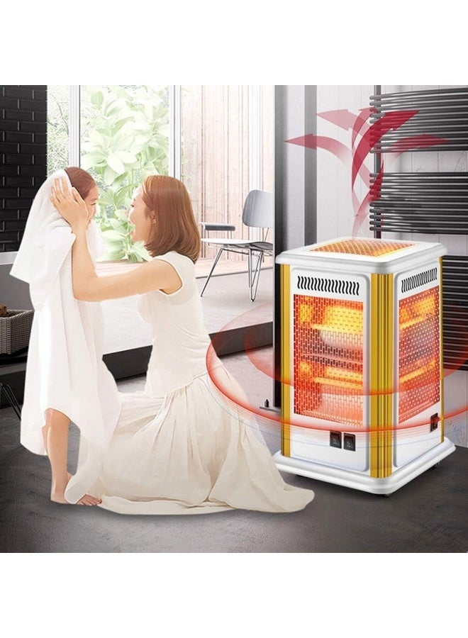 2000W electric room heater, yellow/white color - Image 1