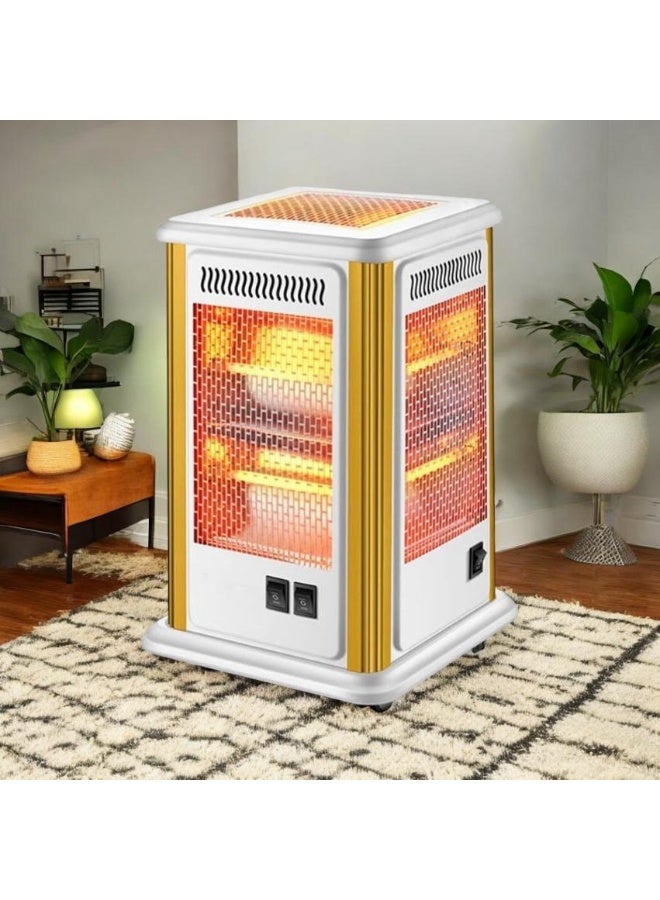 2000W electric room heater, yellow/white color - Image 3