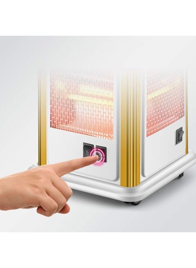 2000W electric room heater, yellow/white color - Image 4