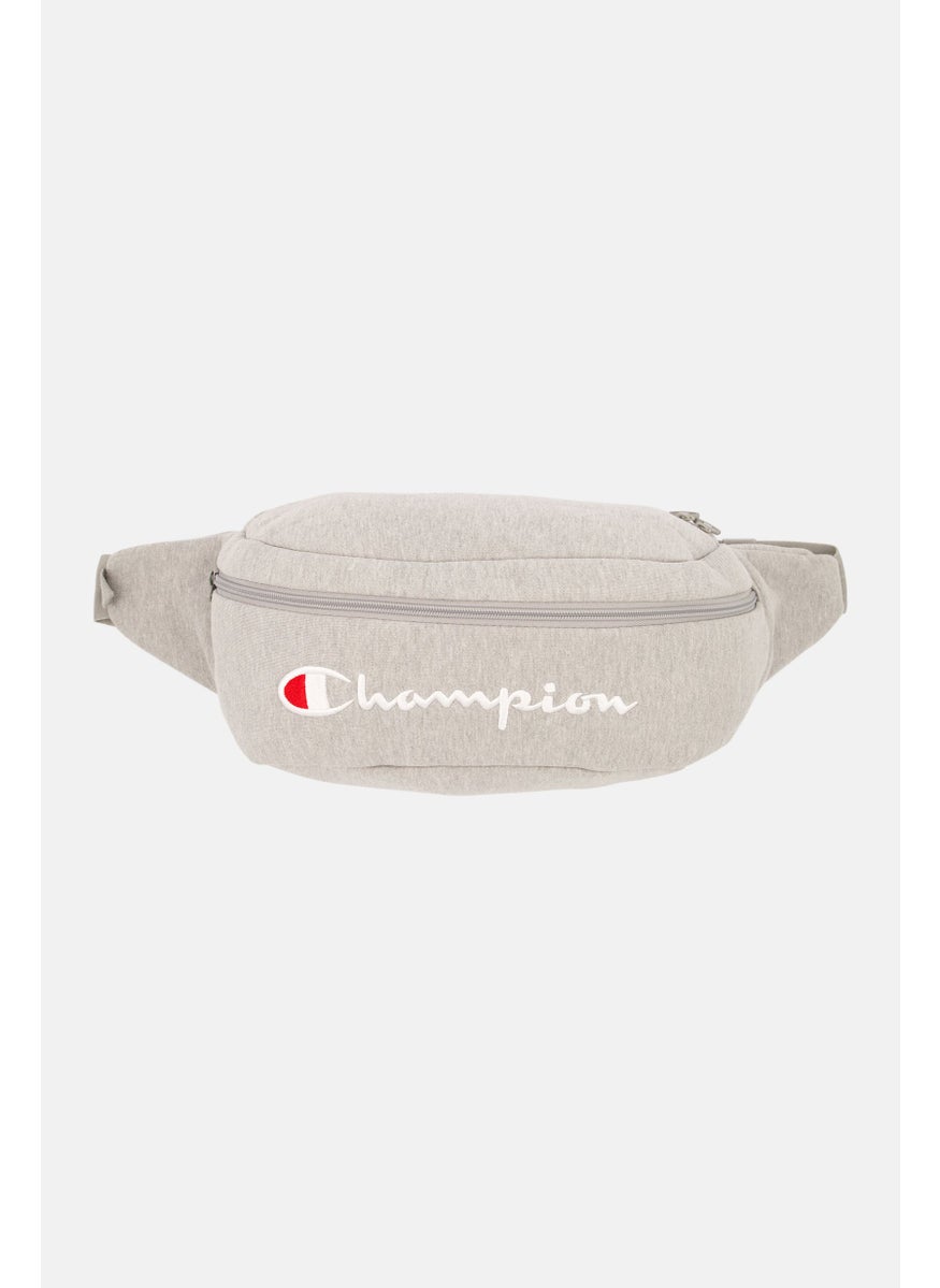 Champion Men Embroidered Logo Reverse Weave Crossbody Waist Bag 16 H x 55 L x 15 W cm, Grey  - Image 1
