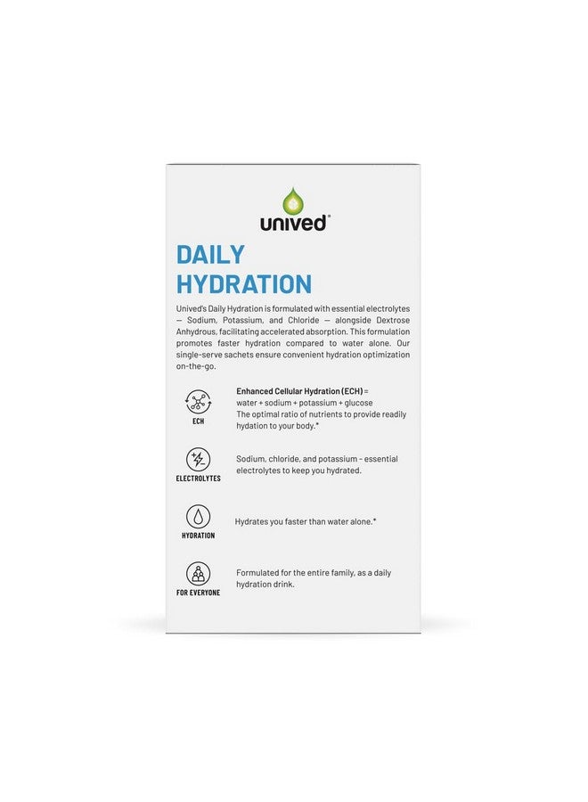 Unived Daily Hydration - Enhanced Cellular Hydration (ECH) with Electrolytes, Supports Athletic Performance, Daily Wellness, and Optimal Fluid Balance - Family-Friendly, (Box of 20, Bare Naked) - Image 3