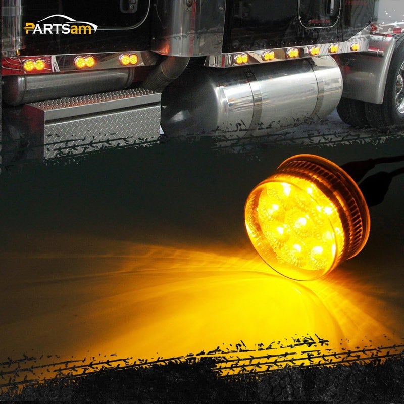 Partsam 20Pcs 2" Round Amber LED Marker Lights - Image 3