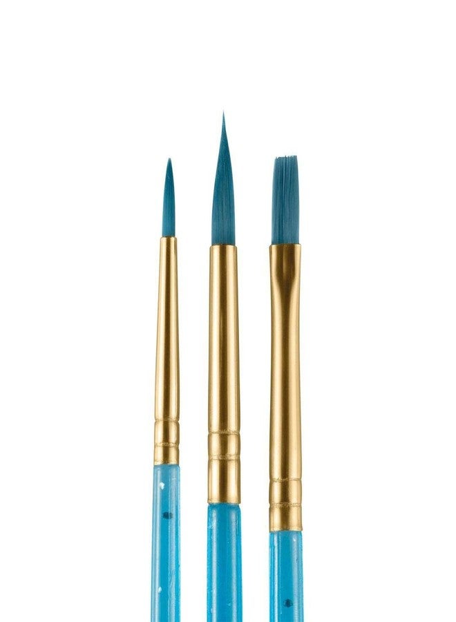 Snazaroo Blue Starter Brushes for Face Paints - Set of 3 - Image 3