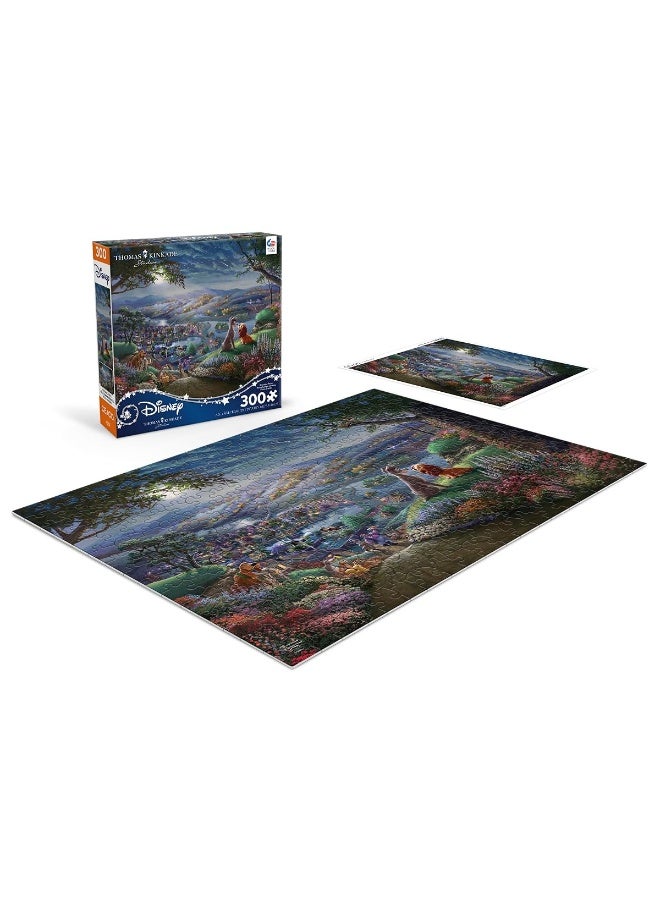 Ceaco - Disney - Thomas Kinkade - Lady and The Tramp Falling in Love - 300 Oversized Piece Jigsaw Puzzle - Image 5