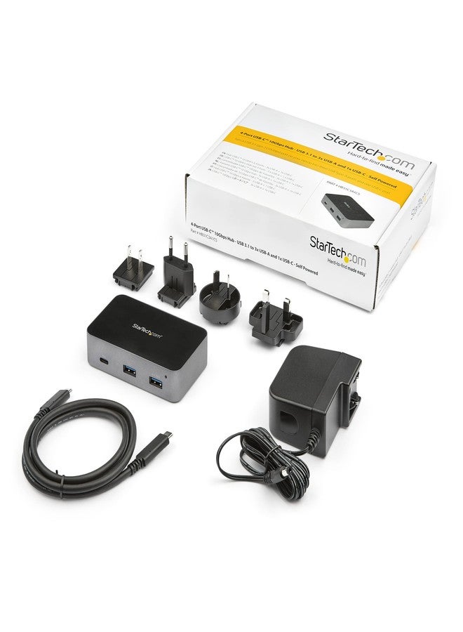 ستار تك موزع USB-C رباعي المنافذ من StarTech.com - USB 3.1 الجيل الثاني (10 جيجابت في الثانية) - 3 منافذ USB-A ومنفذ USB-C واحد - مزود بالطاقة - محول طاقة عالمي مرفق (HB31C3A1CS) - Image 5