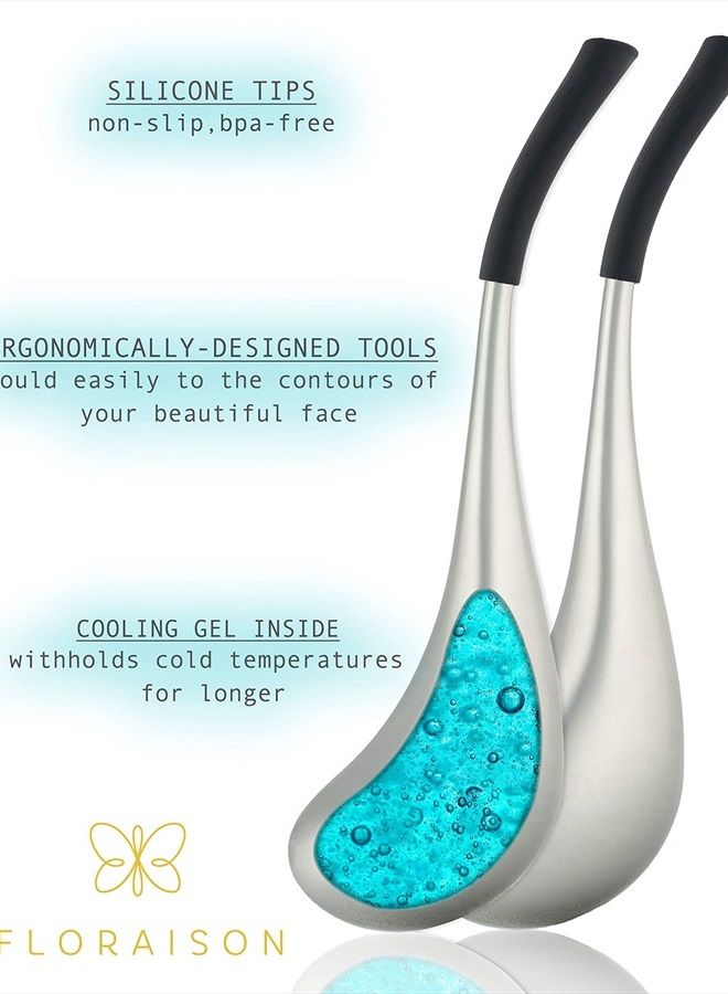 Floraison Unbreakable Stainless Steel Magic Cooling Beauty Facial Sticks for Face, Neck & Body Cryo Sticks & Cold Roller for face Puffiness & Wrinkles, Wine-Chilling Wands - Image 2