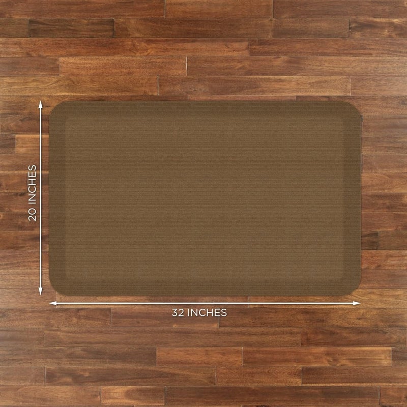 GelPro NewLife by Anti-Fatigue Designer Comfort Kitchen Floor Mat, 20x32”, Grasscloth Khaki Stain Resistant Surface with 3/4” Thick Ergo-Foam Core for Health and Wellness - Image 4