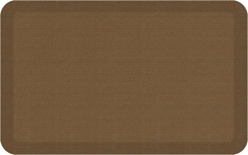 GelPro NewLife by Anti-Fatigue Designer Comfort Kitchen Floor Mat, 20x32”, Grasscloth Khaki Stain Resistant Surface with 3/4” Thick Ergo-Foam Core for Health and Wellness - Image 1