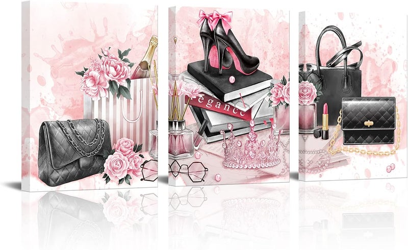 Kalormore Pink Fashion Accessories Canvas Art - Image 1