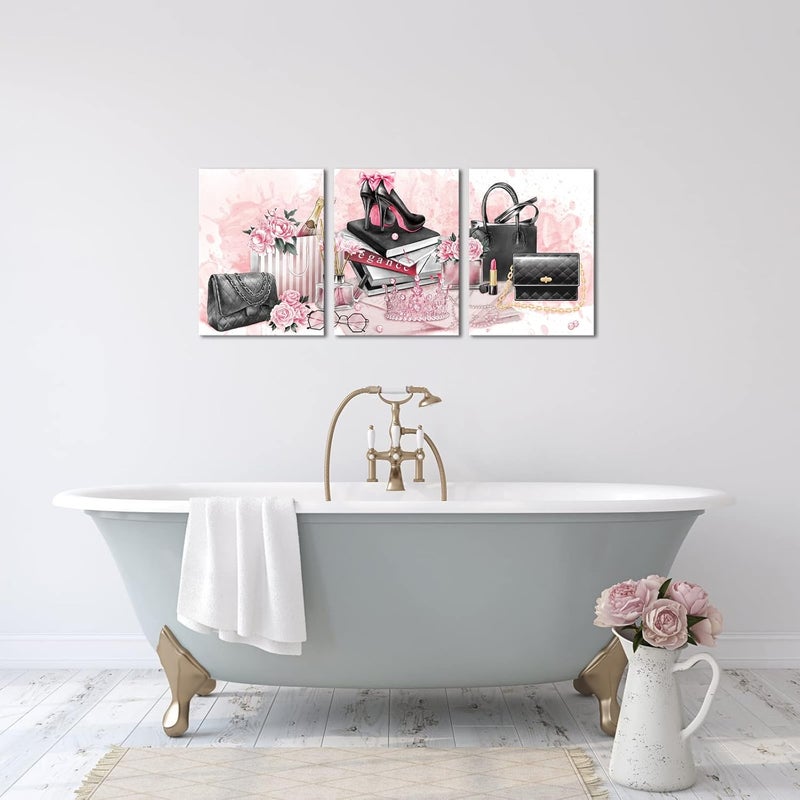 Kalormore Pink Fashion Accessories Canvas Art - Image 5