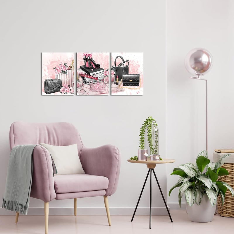 Kalormore Pink Fashion Accessories Canvas Art - Image 3