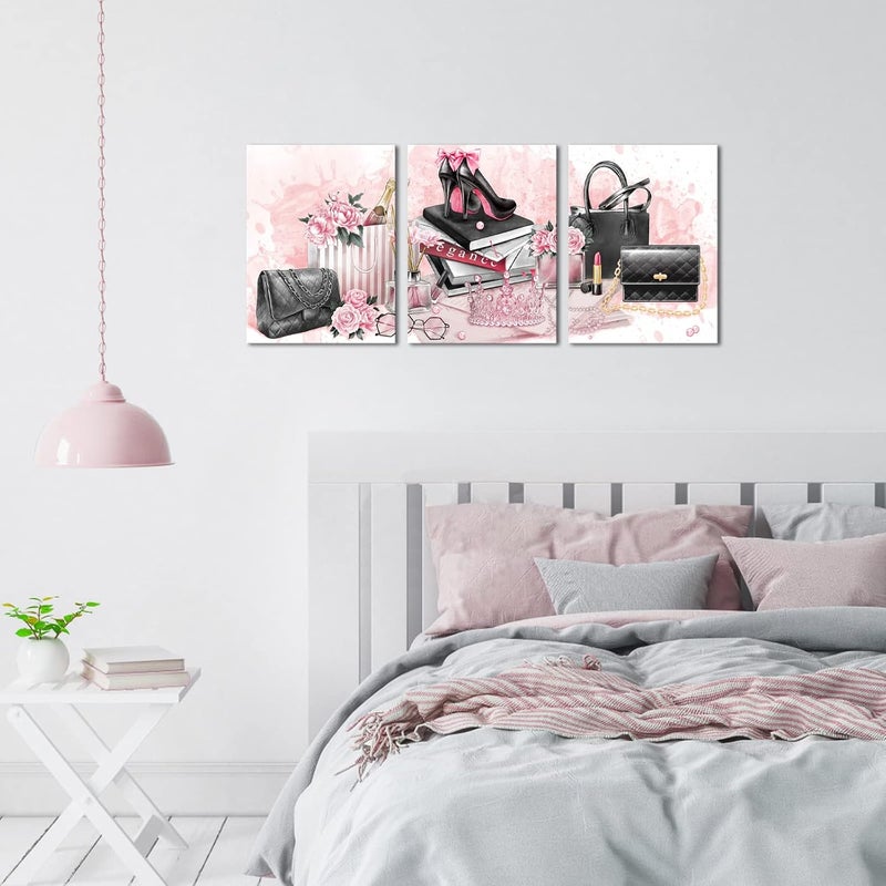 Kalormore Pink Fashion Accessories Canvas Art - Image 4