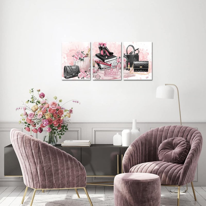 Kalormore Pink Fashion Accessories Canvas Art - Image 2