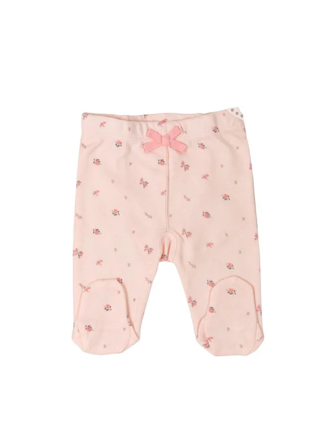 Mothers Choice Pack of 2 - Baby Soft Cotton Interlock Footed Pants, 0-3M