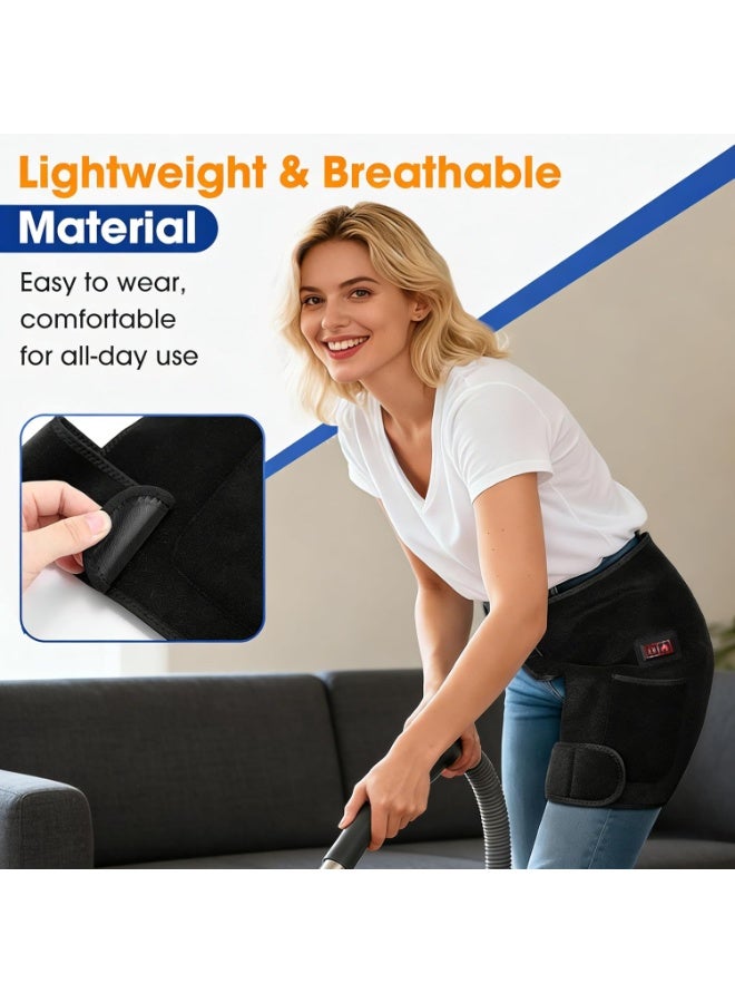 Bukela Cordless Heated Hip Joint Support Bracket Heating Pad, Used to Relieve Sciatic Nerve and Waist Pain,Hip/Thigh//Back Electric Heating Pad, Men's and Women's Gifts - Image 4