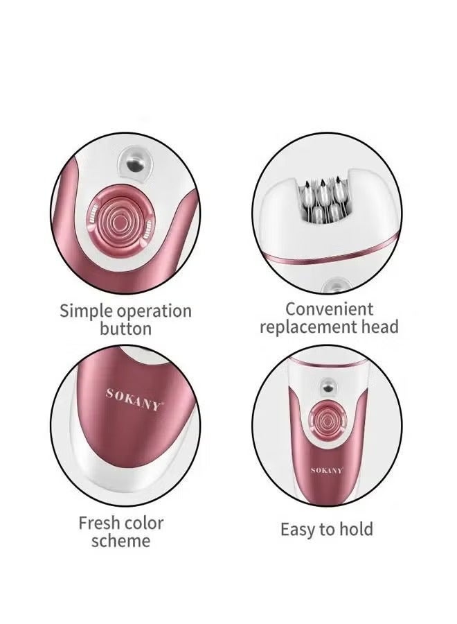 Professional 4 in1 Face Cleaning Cordless Rechargeable Epilator Advanced Wet Dry Hair For Women Electric Epilator - Image 2