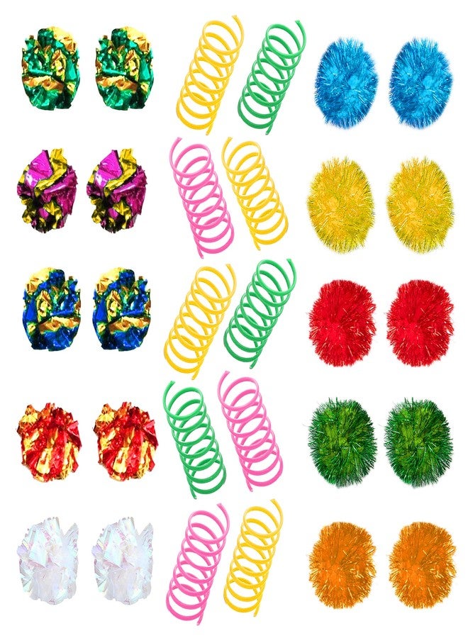 SunGrow Cat Toy Variety Pack, Feline Entertainment for Indoor Kitten, Lightweight, Colorful, Pet Interactive Chase Toys, Activity Tool, Cat’s Supplies & Accessories, 30 Pcs per Pack - Image 1