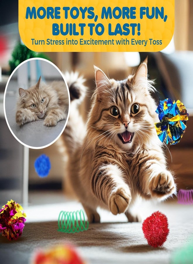 SunGrow Cat Toy Variety Pack, Feline Entertainment for Indoor Kitten, Lightweight, Colorful, Pet Interactive Chase Toys, Activity Tool, Cat’s Supplies & Accessories, 30 Pcs per Pack - Image 5