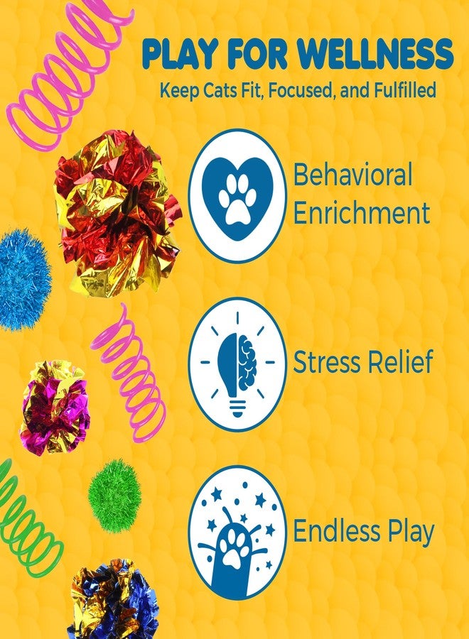 SunGrow Cat Toy Variety Pack, Feline Entertainment for Indoor Kitten, Lightweight, Colorful, Pet Interactive Chase Toys, Activity Tool, Cat’s Supplies & Accessories, 30 Pcs per Pack - Image 2