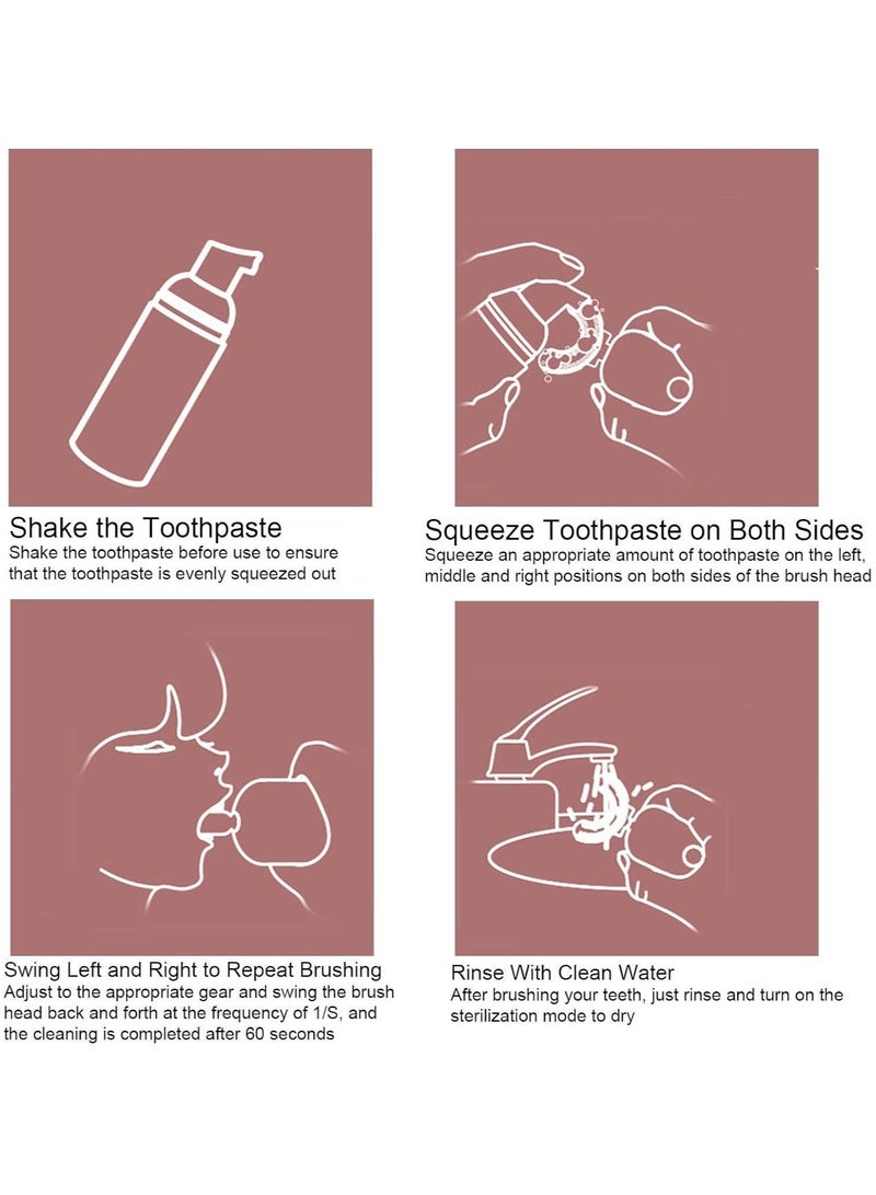 عام فرشاة أسنان بشكل U بالموجات فوق الصوتية - فرشاة أسنان بشكل U تلقائية 360° بالموجات فوق الصوتية الذكية لتبييض الأسنان - Image 3