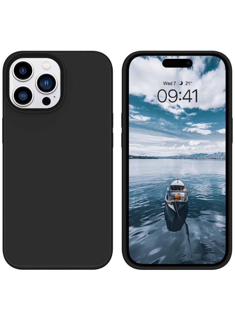 MUNTAQI Soft Silicone Rubber Bumper Microfiber Lining Hard Back iPhone 14 Pro Back Cover Shockproof Protective Case Cover, Anti-Scratch, Dustproof, Premium Quality, Slim-Fit - Image 1