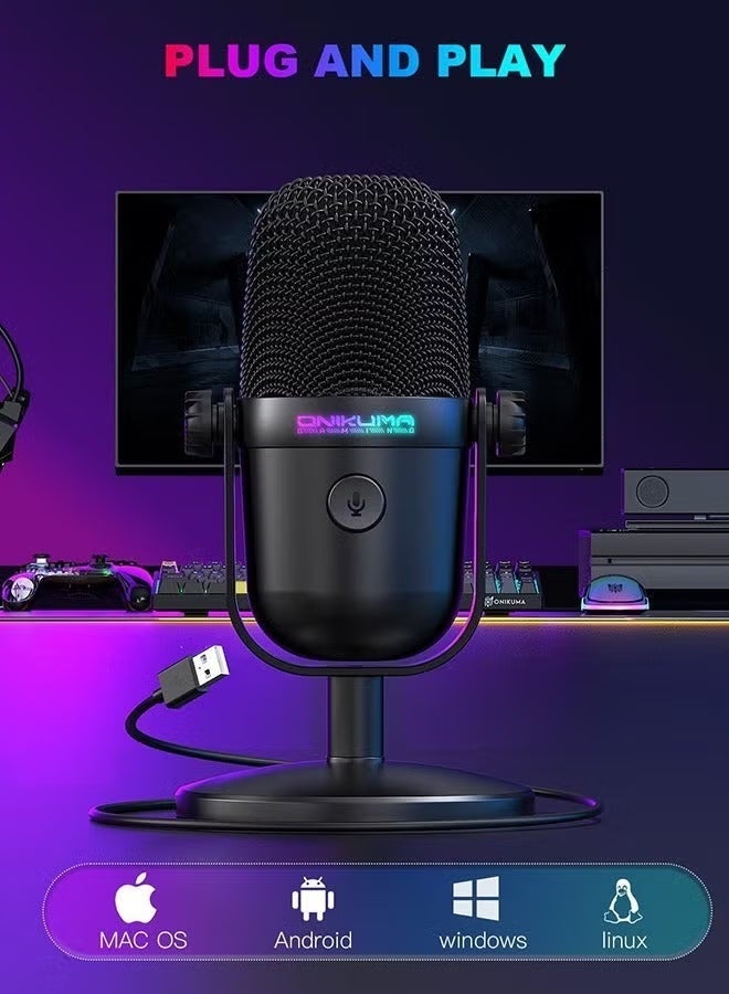 ONIKUMA M830 USB Condenser Microphone – Professional Studio Quality Sound - Image 5