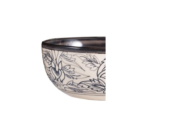 Caffeine Ceramic Handmade Black Perru Serving Bowl (Set of 3) - Image 5