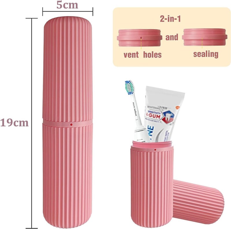 Oceanevo 9 Pcs Packing Cubes, Travel Luggage Organizer for Men and Women, Toiletry Bag, Packing Cubes for Travel With Tooth Brush Holder- Set of 9 - Pink - Image 3