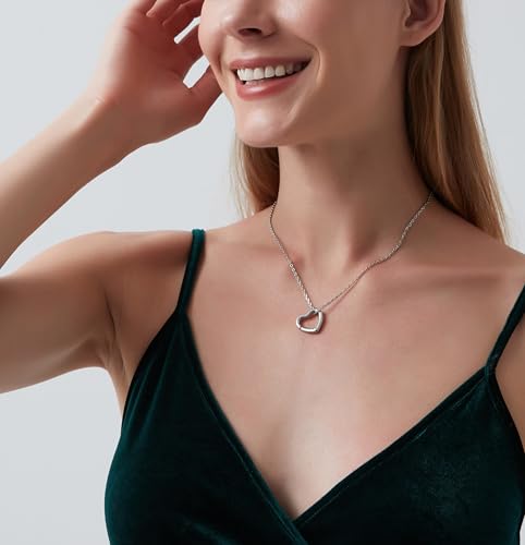 GAVU Stainless Steel Ring Holder Necklace for Women Womens Silver Pendant Heart Charm Holder Necklace 18 - Image 3