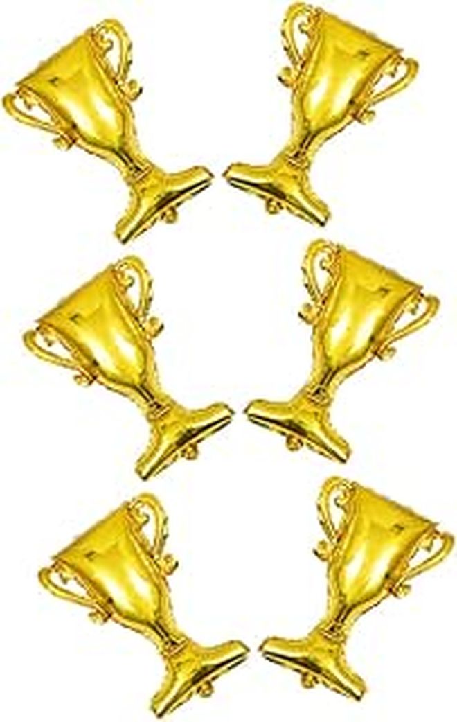 Gold Foil Victory Celebration Balloons 6pcs 23 58in Award Decorations for Graduation Birthday - Image 1