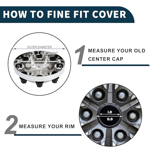 TUCKBOLD Wheel Center Caps Hub Caps Rim Center Caps for Chevrolet Silverado 2500 3500 HD 2011-2023 Wheel Caps Hubcap Center Covers Chrome Silver Tone 1 Pc - Image 5