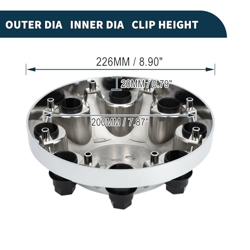 TUCKBOLD Wheel Center Caps Hub Caps Rim Center Caps for Chevrolet Silverado 2500 3500 HD 2011-2023 Wheel Caps Hubcap Center Covers Chrome Silver Tone 1 Pc - Image 4