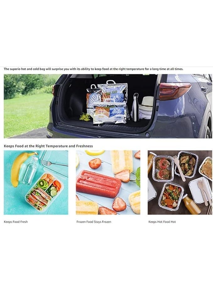 Large XXX insulated reusable food storage bag with heavy-duty reinforced construction for hot and frozen items, groceries, shopping, and lunches, measuring 51 x 49 cm - Image 4