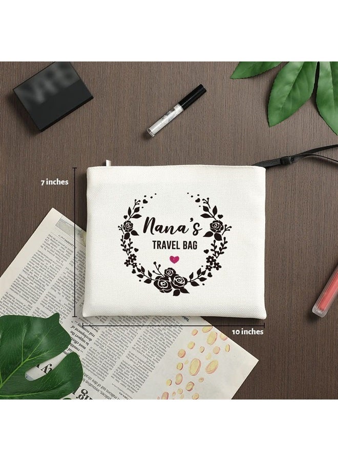 MUBIAO Gifts for Nana Nana's Make Up Bag Cosmetic Bag for Women Grandma Birthday Gifts Christmas Day Gift for Grandma Mimi Nana Grandmother Nana Gifts from Grandson Granddaughter  - Image 4