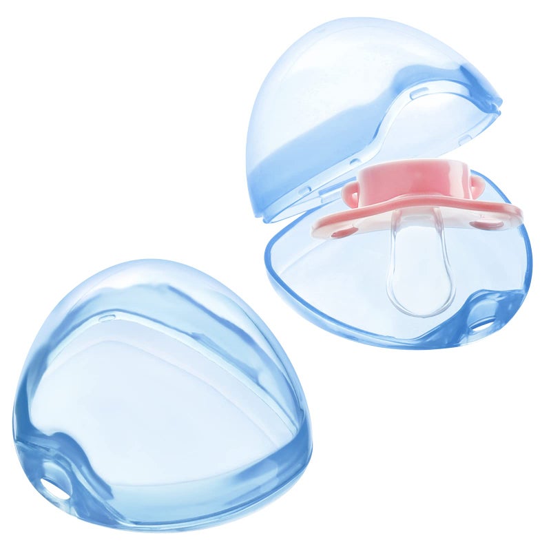 Accmor Pacifier Case, Pacifier Holder Case, Pacifier Container for Travel, BPA Free,Transparent Blue, 2 Pack - Image 2