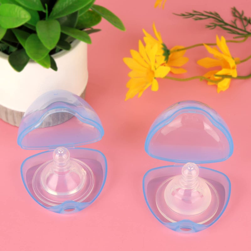 Accmor Pacifier Case, Pacifier Holder Case, Pacifier Container for Travel, BPA Free,Transparent Blue, 2 Pack - Image 4