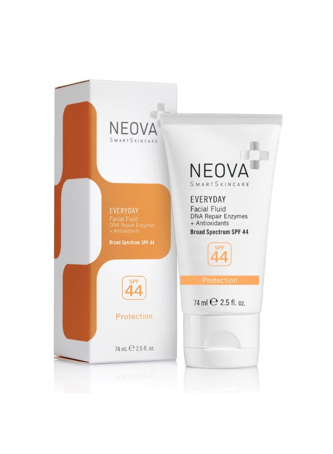 NEOVA SmartSkincare Facial Sunscreen Everyday Facial Fluid 25 fl Oz Broad Spectrum SPF 44 Hybrid Sun Defense Oil Free Non Comdogenic - Image 3