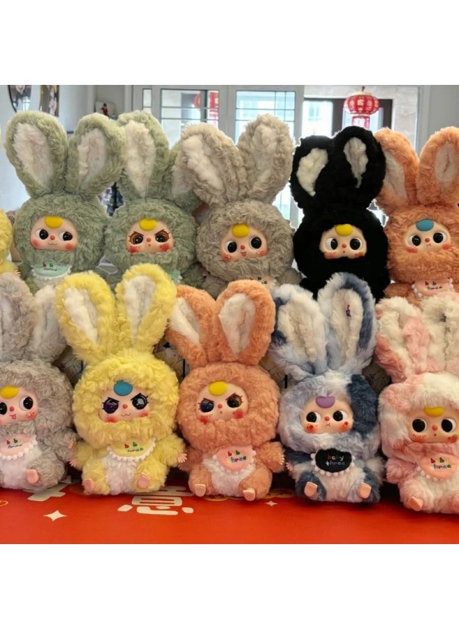 Baby Three Lily Rabbit Town Limited Edition Series Plush Blind Box Trendy Play Ornaments Pendant Cute Doll-Color:Brabu Second Generation Random Pattern One