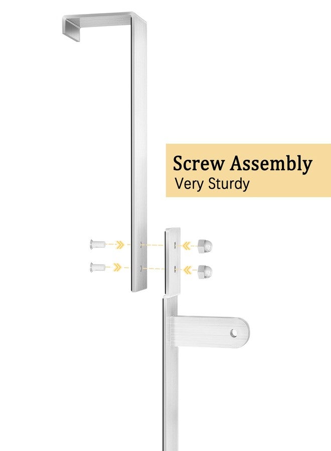 VOTZAAQ 24Inch Brushed Nickel Over The Door Towel Rack, VOTZAAQ Stainless Steel Over Door Towel Holder, Door Towel Hanger with 3 Tier Towel Bars, Over Door Towel Storage for Bathroom - Image 4