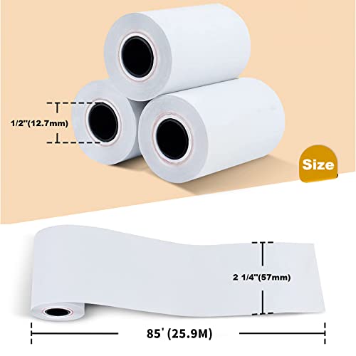 MFLABEL® 50 Rolls Thermal Paper (2 1/4" x 85') - POS Receipt Rolls for Cash Register, Credit Card Terminal, Square Reader, Clover & More | High-Sensitivity 48g Thermal Paper, BPA-Free, Sharp Print - Image 2