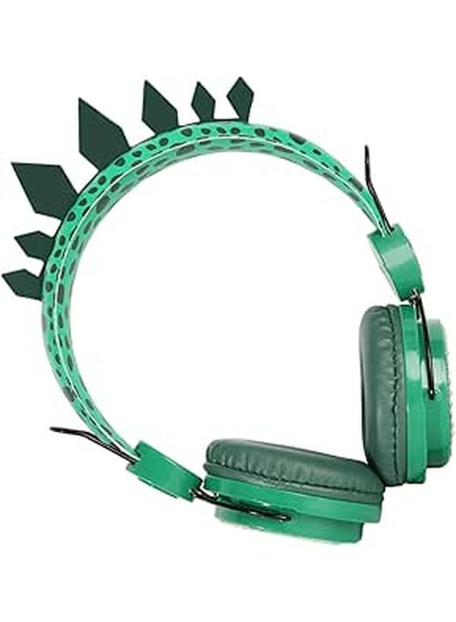 Dinosaur Rhinestone Headphones With Mic For Kids Soft Comfortable Earmuffs - Image 1