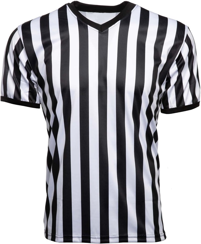 Murray Sporting Goods Men's V-Neck Referee Shirt | Men’s Official Short Sleeve Pro-Style V-Neck Officiating Halloween Costume - Image 1