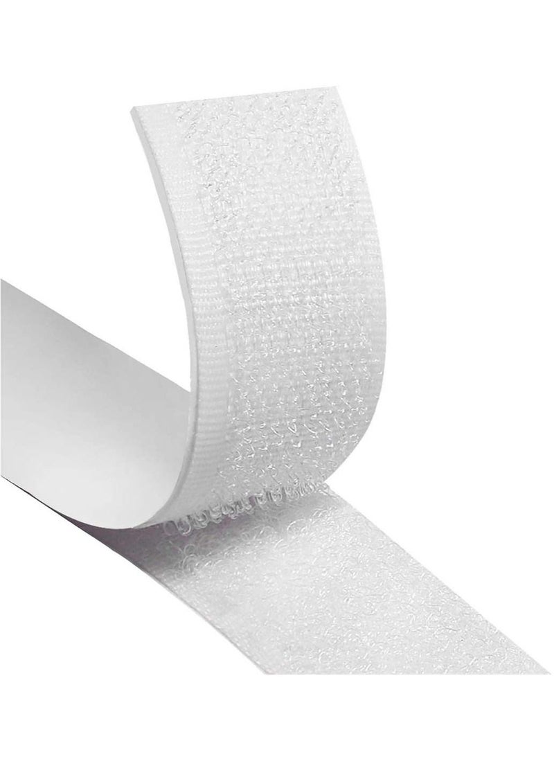 SYOSI - Hook and Loop Tape Velcro Adhesive Strip Self Sticky Back Fastening Heavy Duty Reusable Double Sided 6M * 2CM - Image 1