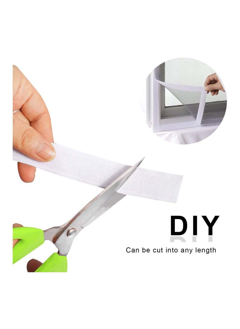 SYOSI - Hook and Loop Tape Velcro Adhesive Strip Self Sticky Back Fastening Heavy Duty Reusable Double Sided 6M * 2CM - Image 1