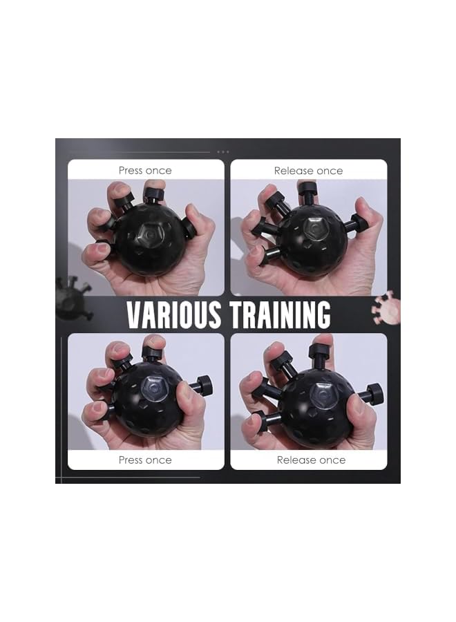 S-TOP Finger Grip Strengthener 2025 Upgraded Hand Grip Strengthener Finger Exerciser Exerciser Gripper Tool Rock climbing training Gripper Adjustable Hand Black - Image 2