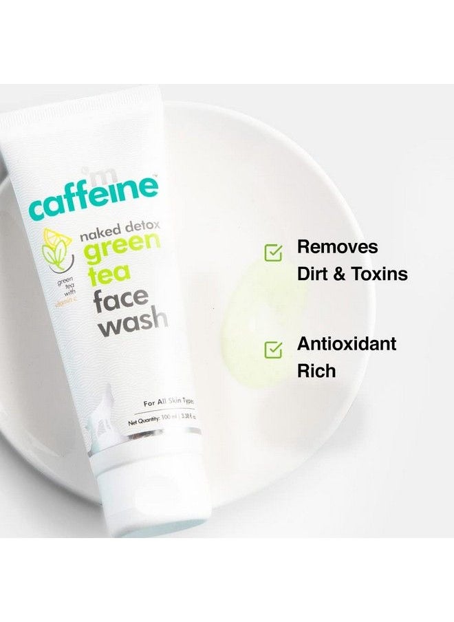 MCaffeine - Green Tea & Vitamin C Daily Face Glow Duo With Face Wash And Face Serum ; Cleanses Reduces Dark Spots & Pigmentation ; 2 Step Daily Routine For Women & Men ; 130Ml - Image 1