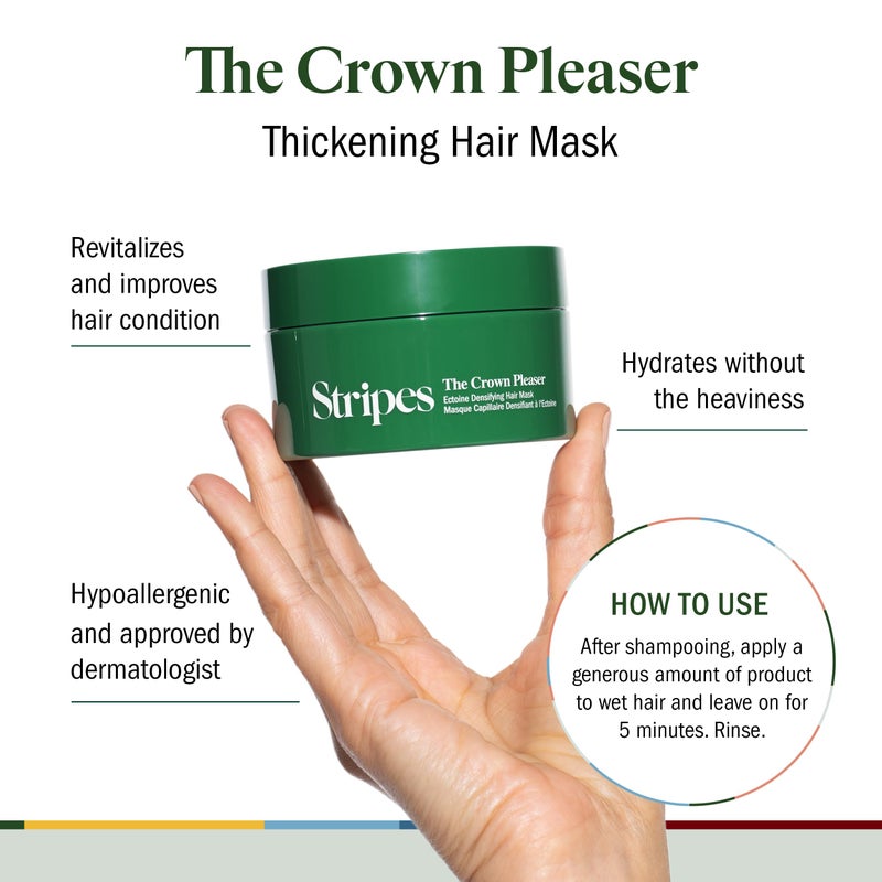 STRIPES Beauty Naomi Watts The Crown Pleaser Hydrating Hair Mask Lightweight Moisture Shine Menopause Support Suitable All Hair Types 6.0 Fl Oz - Image 2