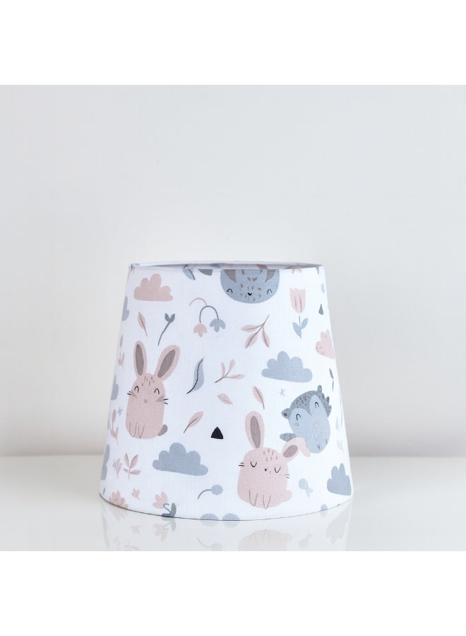 نجفة شوب شابوه قماش عالي الجودة مطبوع برسومات أطفال هادئة، بتصميم مخروطي يناسب أباجورات غرف الأطفال. - Image 1