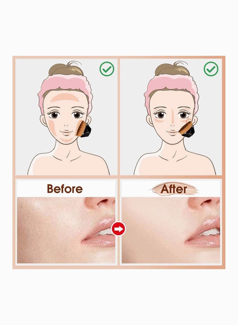 Y&D Foundation Makeup Brush, Flat Top Kabuki Travel Loose Powder Blush For Mineral Blending Liquid Cream Buffing Stippling Concealer for Face Body Cosmetic Tool - Image 5